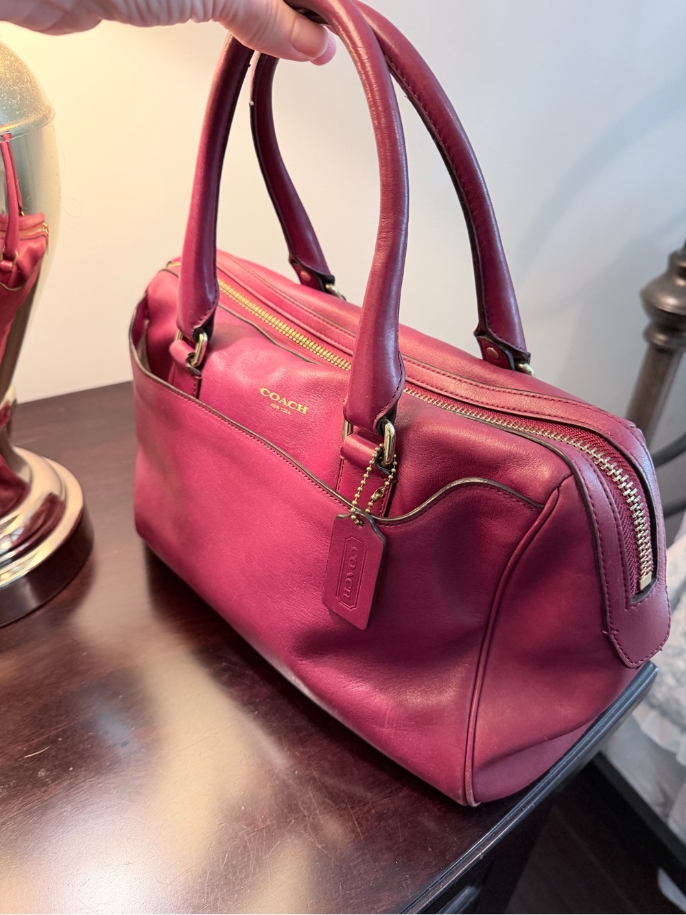 COACH Legacy Haley Leather Satchel 23574 - Picture 10 of 16